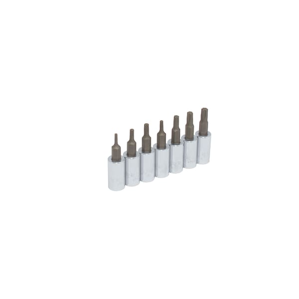 1/4" Drive Short Bit, Torx(R), 7 pcs